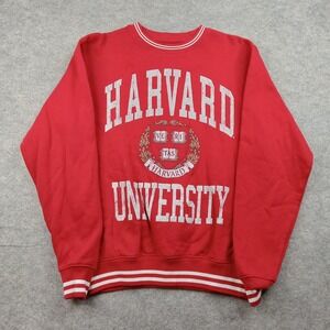Harvard University Sweatshirt Mens Medium Red NCAA College Fleece Crewneck